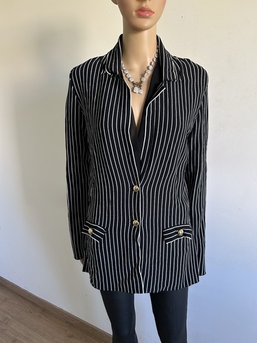 Veste blazer rayée noire - , et